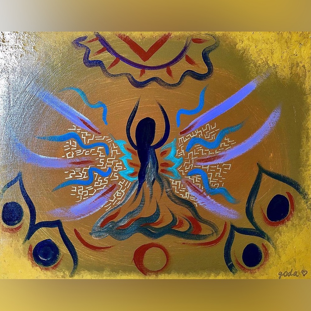 Handmade Abstract Ayahuasca Painting